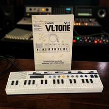 Vintage Casio VL-Tone VL-5 1980s Keyboard Synth Electronic With Manual  