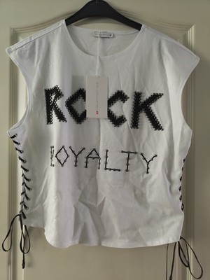  HM Stella McCartney H&M Top  Rock Royalty    Größe XL Weiß m. Etikett Tanktop