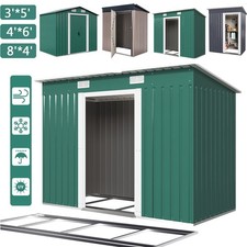 Metal Garden Shed 6 X 4, 8 X 4, 8 X 6, 10 X 8 Garden Storage WITH FREE BASE New