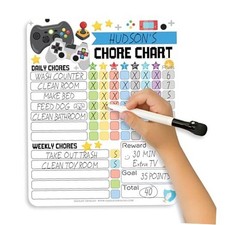 Magnetic Chore Chart for Kids   Reward Chart for Kids, Dry Erase Video Game