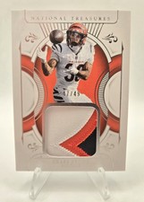 2025 Panini National Treasures Chase Brown Treasured Patch #/49 Bengals