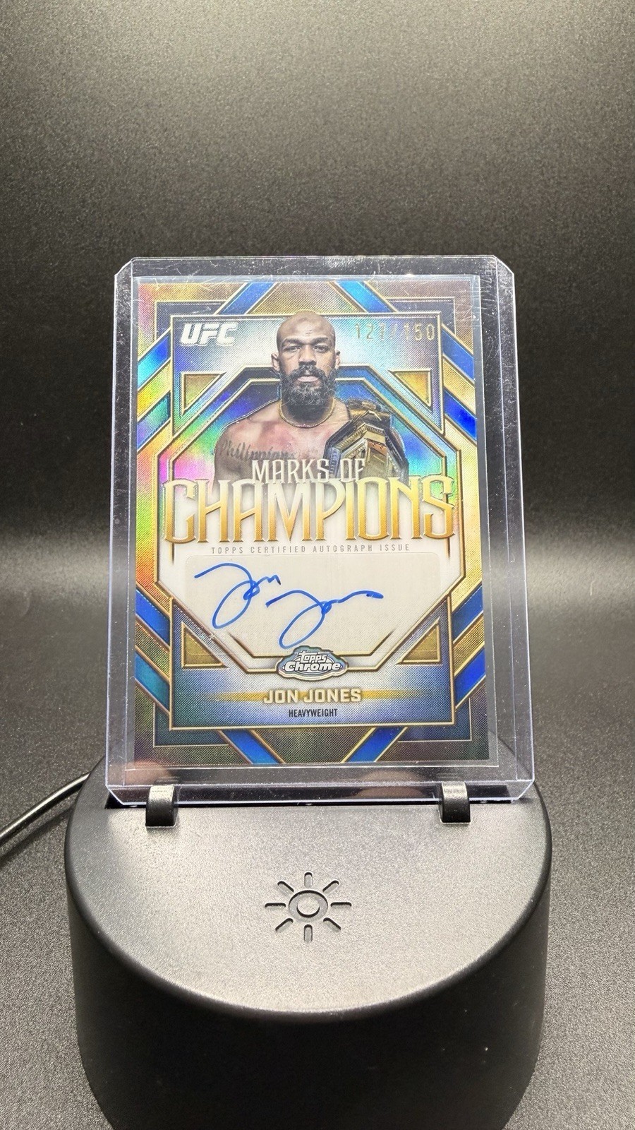 Topps Chrome UFC Marks of Champions Jon Jones Autograph Serial #MOC-JJ 2026 /150