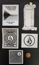 VOLCOM Surf Snowboard BMX Skateboard 5 Sticker Set Flawless NEW old stock  62