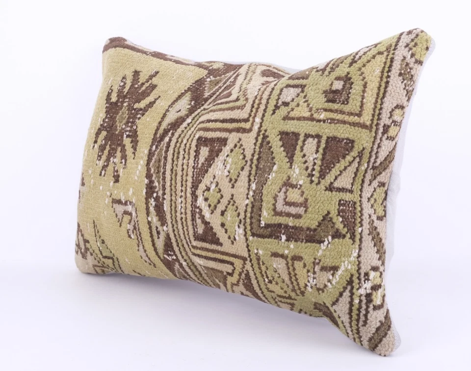 Rug Design Pillow Cover,Turkish Anatolian Design Cushion Case,Decorative Pillow - Image 2 of 4