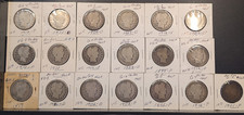 Lot of 19 Different Silver Barber Half Dollars 1897-1912 260413