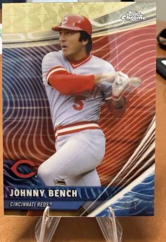 2026 TOPPS Chrome Johnny Bench 1/1 Superfractor 🔥 Chrome Rivals Away