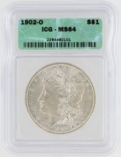 1902-O Morgan Silver Dollar ICG MS64 S$1 New Orleans Minted No Reserve