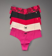 Lot 5 Victoria  s Secret sz M No-Show Thong String Panty Bundle Pack