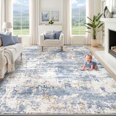 XLUEZ 8x10 Area Rugs for Living Room, Washable Modern Abstract Large Area Rug...