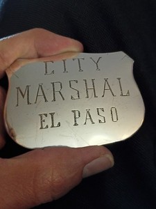 Vintage Franklin Mint Silver City Marshal Badge El Paso TX