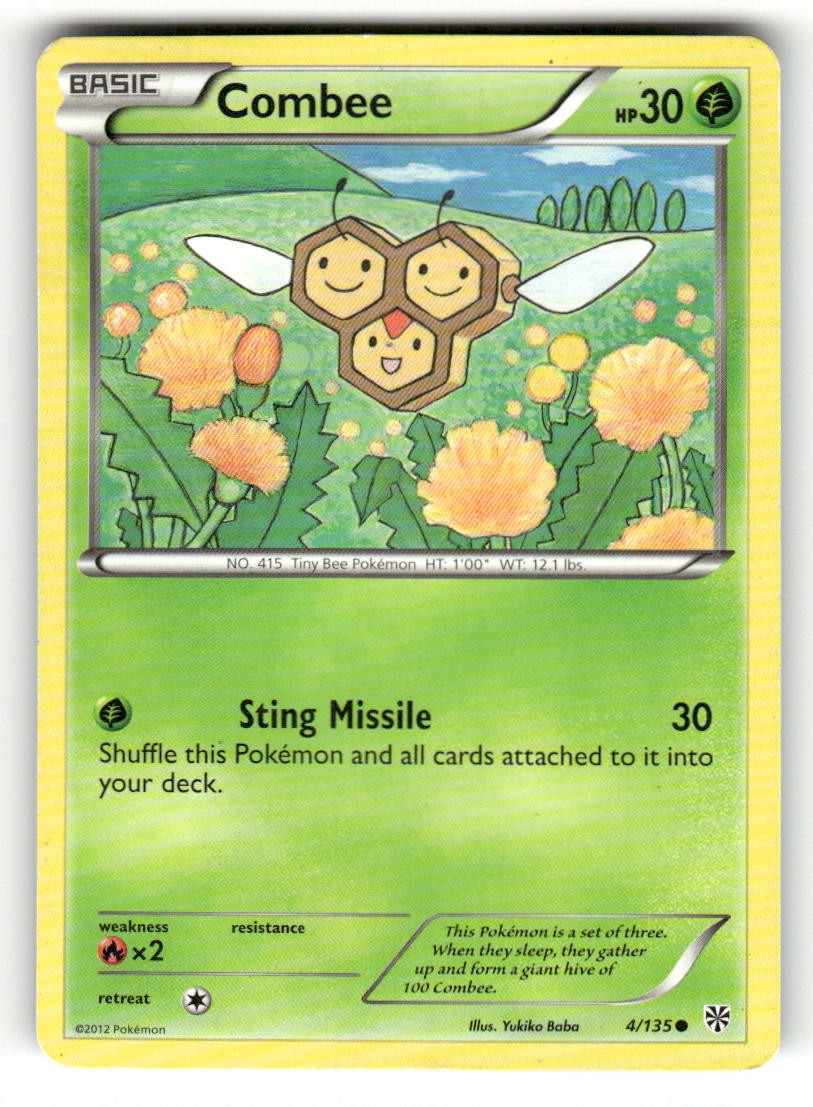 Combee 4/135 Common Plasma Storm Pokemon Moderately Played Yukiko Baba