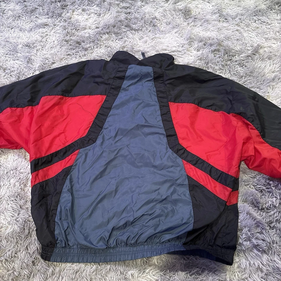 Vintage 1994 Nike Windbreaker Mens XL Colorblock Track Jacket Red Black Blue - Image 4 of 4