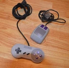 vintage 1991 Super Nintendo Entertainment System (SNES) controller + Mouse