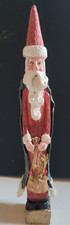 Resin Santa Clause Tabletop Christmas Decoration 6.75" Tall Mantle Holiday