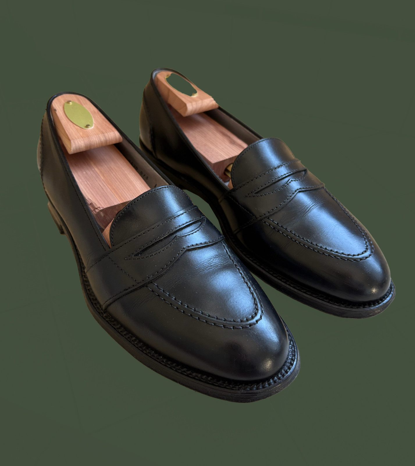 Alden 681 Black Calfskin Full Strap Loafer