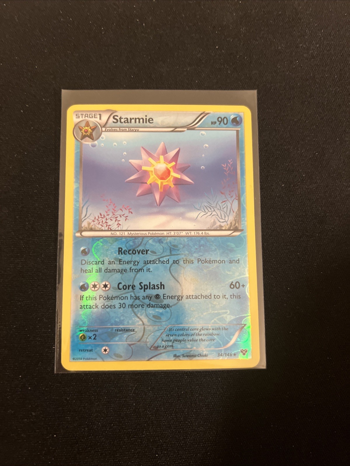 2014 Pokemon TCG Starmie 34/146 XY Reverse Holo LP