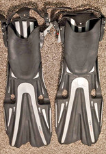 Mares Volo Power Scuba Open Heel Fins Flippers Gray/Black