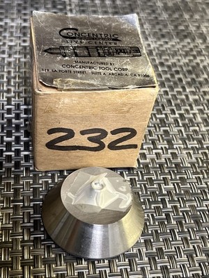 Riten Concentric Type II Interchangeable Bell Head Live Center No.232 Adapter F1