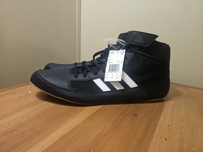 New Adidas HVC 2 Adult Wrestling Shoes AQ3325 - Black, White Size 14.5