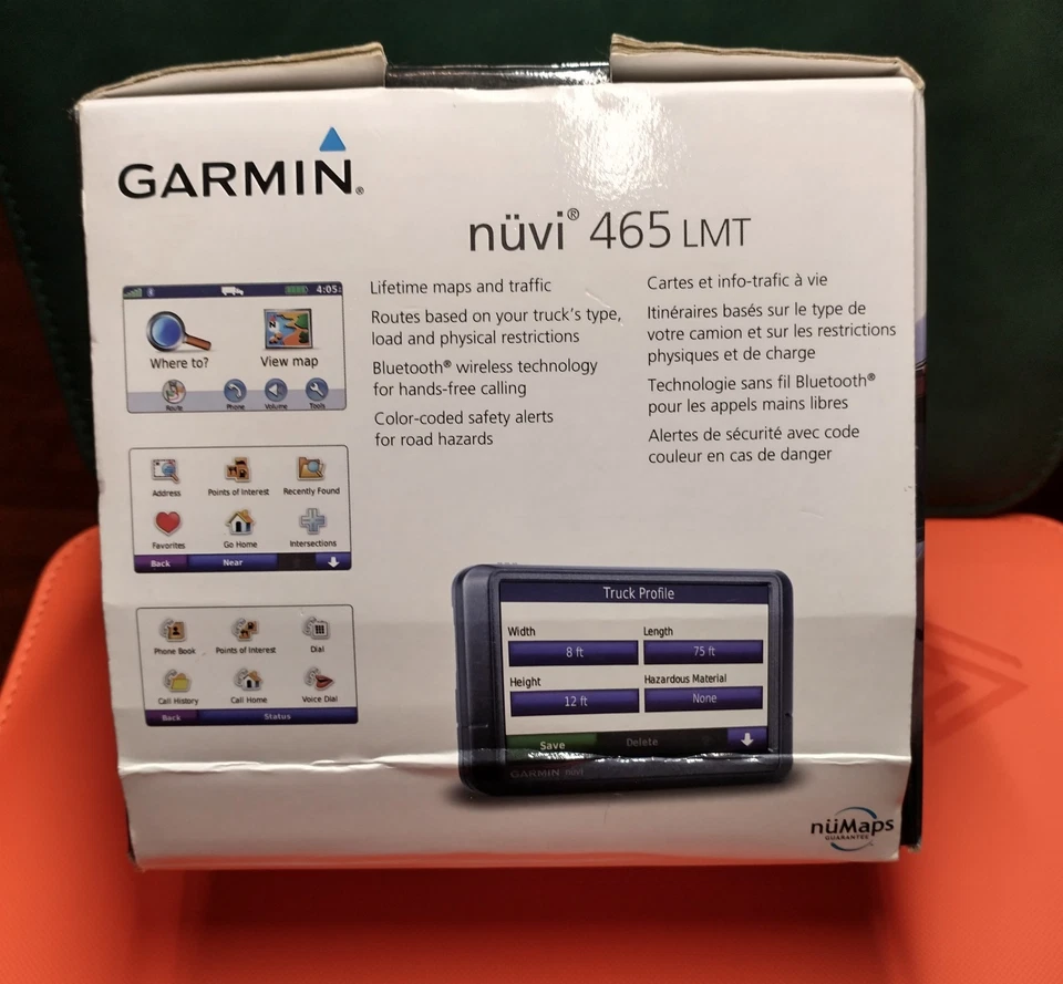 Garmin nuvi 465 LMT Truck/Car GPS Free Lifetime Maps & Traffic w/ Bluetooth - Image 3 of 4