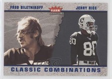 2003 Fleer Tradition Classic Combinations Blue Fred Biletnikoff Jerry Rice 1u6