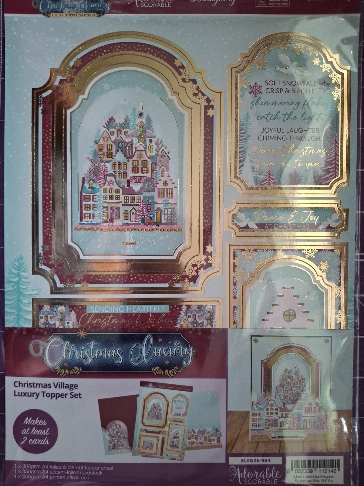 Hunkydory Christmas Luxury ""Christmas Village"" Luxury Topper Set