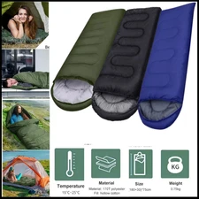 3-Season Waterproof Adult Sleeping Bag – Warm Envelope Design for Camping & Hiki