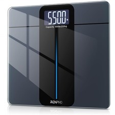 RENPHO 550lb Scale for Body Weight, Digital Bathroom with Large Black