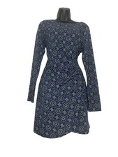 Papillon Sweater Dress Women’s Size Large Blue Black Medallion Print New