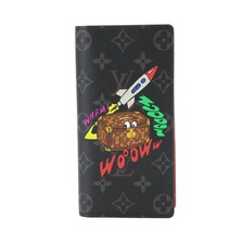 LOUIS VUITTON Monogram Eclipse Brazza Wallet Long M80931 90339890
