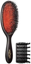 Mason Pearson Junior Bristle Nylon Hairbrush BN2 Dark Ruby w/ Cleaning brush NEW