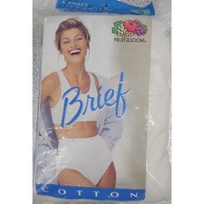 Fruit of the Loom Briefs Women's 9 Underwear 6 Pair Cotton VTG 1999 Y2K NIP