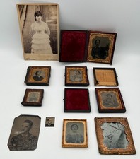 Lot - Antique Ambrotype Tintype Daguerreotype CDV Photographs - Women & Men