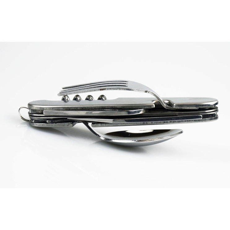 7-In-1 Stainless Steel Multi Function Camping Tool Utensils Knife Spoon Opener
