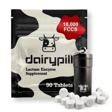 Lactase Enzyme 18 000 FCCs 90 Count Portable DairyPill Solution Lactose Easy