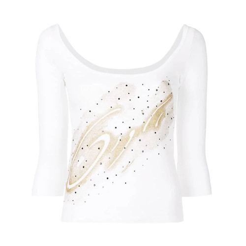Romeo Gigli, Romeo Gigli A7052-s Womens Vintage White Cotton Top