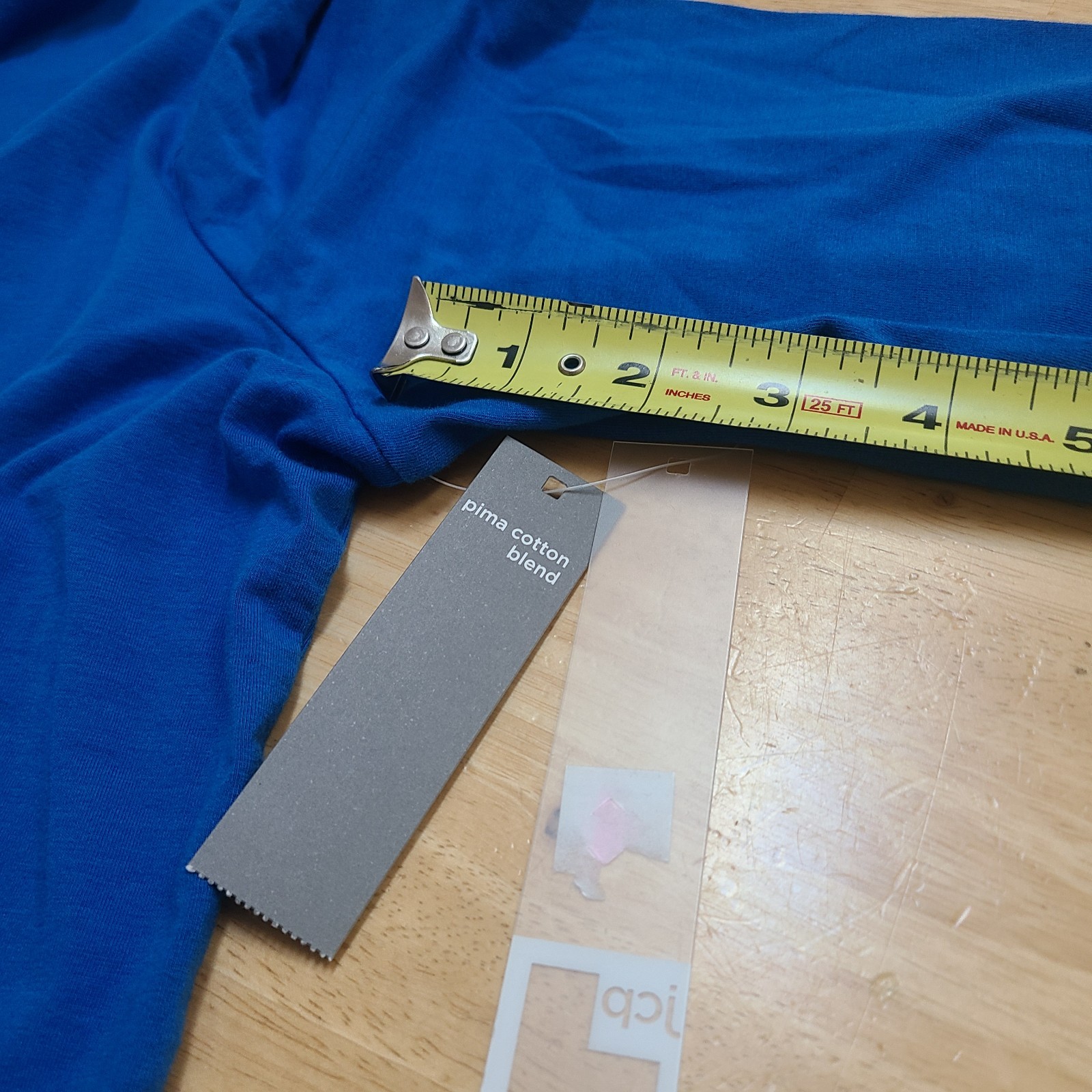 JCP Womens Lg Turtleneck Tunic Top Long Sleeve Pullover Blue NWT