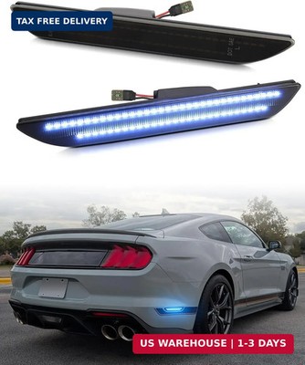 Rear Blue Side Marker Lights for Ford Mustang 2015 2016 2017 2018 2019 2020 2021