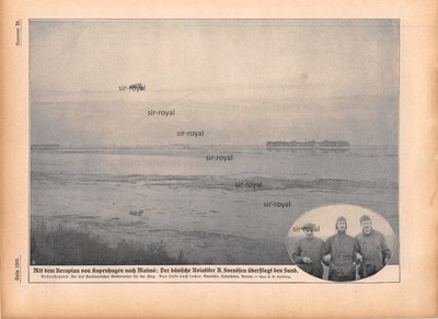 Robert Svendsen Over the Sound - Carl Cederström - Alfred Nervø - 1910 ~20x28cm