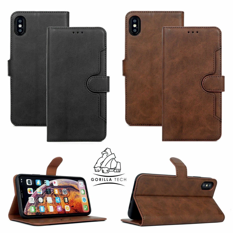 Leather Flip Wallet Case Cover Magnetic Stand Apple iPhone 16 16 Pro 16 Pro Max - Image 2 of 4