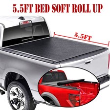 5.5FT Soft Roll Up Truck Bed Tonneau Cover Fits 09-23 Ford F150 F-150 On Top