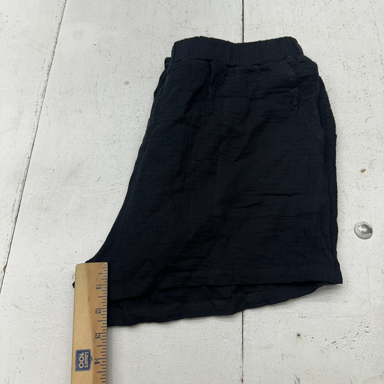 Shein Solid Black Drawstring Basic Gauze Comforta… - image 7