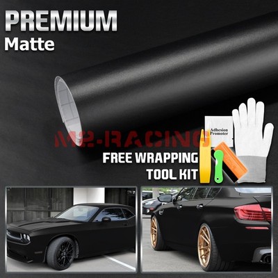 Matte Colors Black Vinyl Wrap Sticker Decal Auto Film Bubble Free Air Release