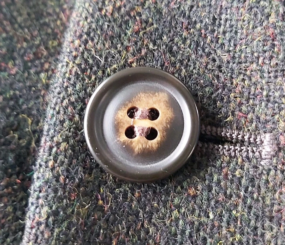 M&S Blazer Jacket Men 44R Moon Wool Worsted Green Single Breast Marks Spencer - Image 2 of 4