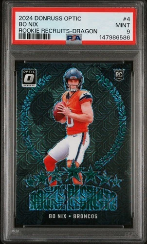 2024 PANINI DONRUSS OPTIC ROOKIE RECRUITS DRAGON #4 BO NIX RC 1/24 PSA 9