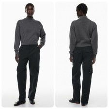 NWT Aritzia Wilfred Free Black Maeve Cargo Pants - Size 6