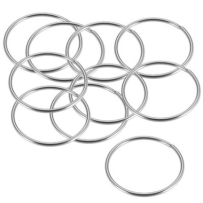 Welded O Ring, 60 x 3mm Strapping Round Rings Stainless Steel 10pcs