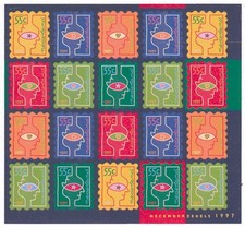 NETHERLANDS - 1997. Souvenir Sheet of 20 Self-Adhesive Stamps.