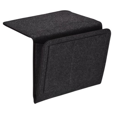 11'' Felt Bedside Organizer Bed Hanging Caddy 5 Pockets Hanging Bag Grey