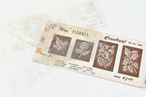 Vintage Craf-Taid Floral Embossing Templates Lot Plastic Craftaid